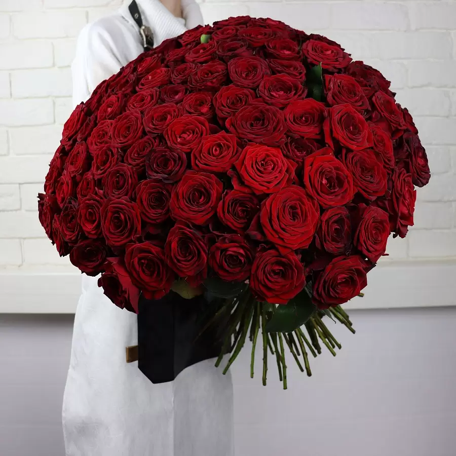 картинка Букет 101 роза 50 см магазин Цветторг